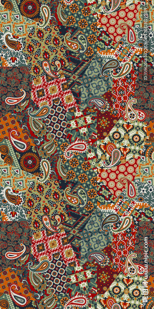 复古花纹精美织物图案