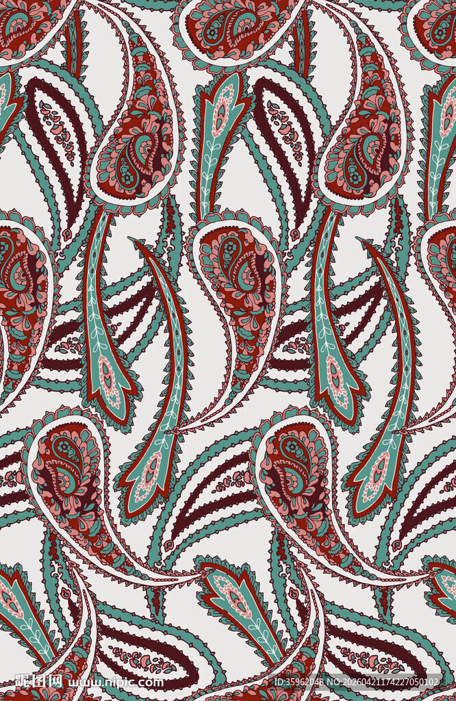 佩斯利花纹几何图案设计