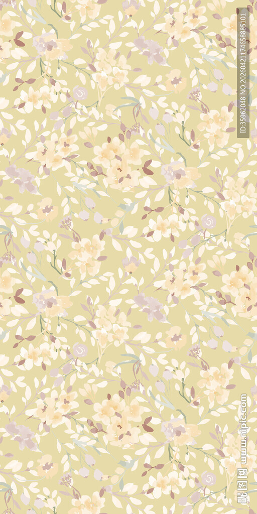 淡雅碎花背景纹理图案