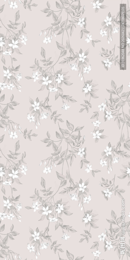 简约花卉纹理背景图案