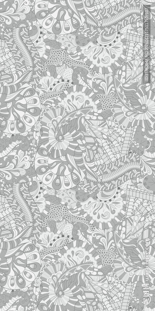 灰白花纹图案纹理背景