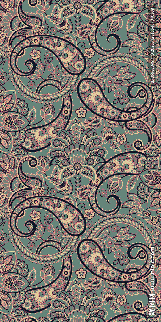 复古民族风几何花纹图案