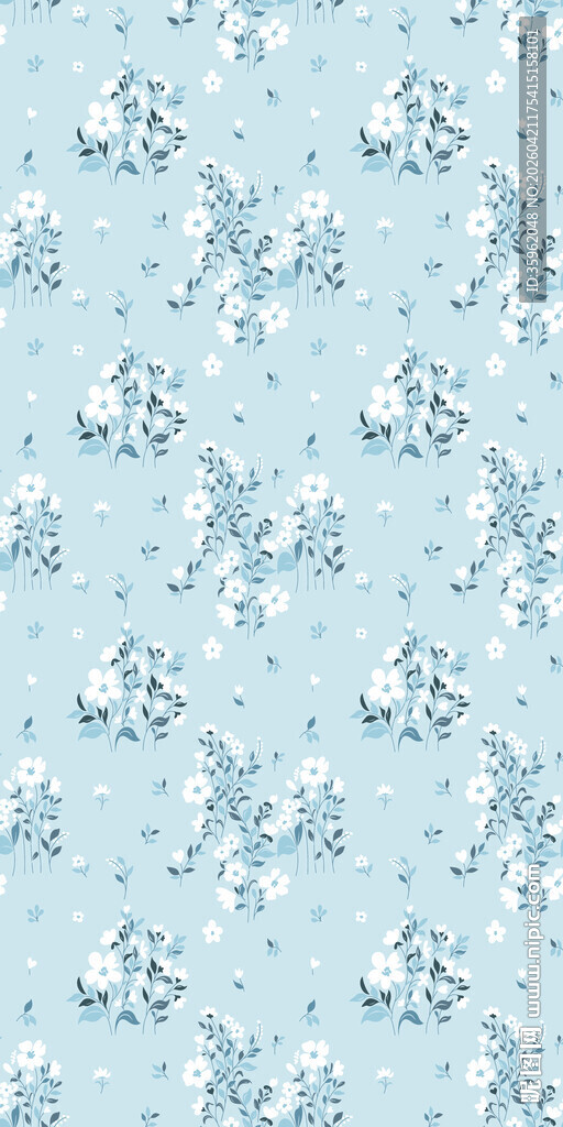 浅蓝色雪花图案布料纹理