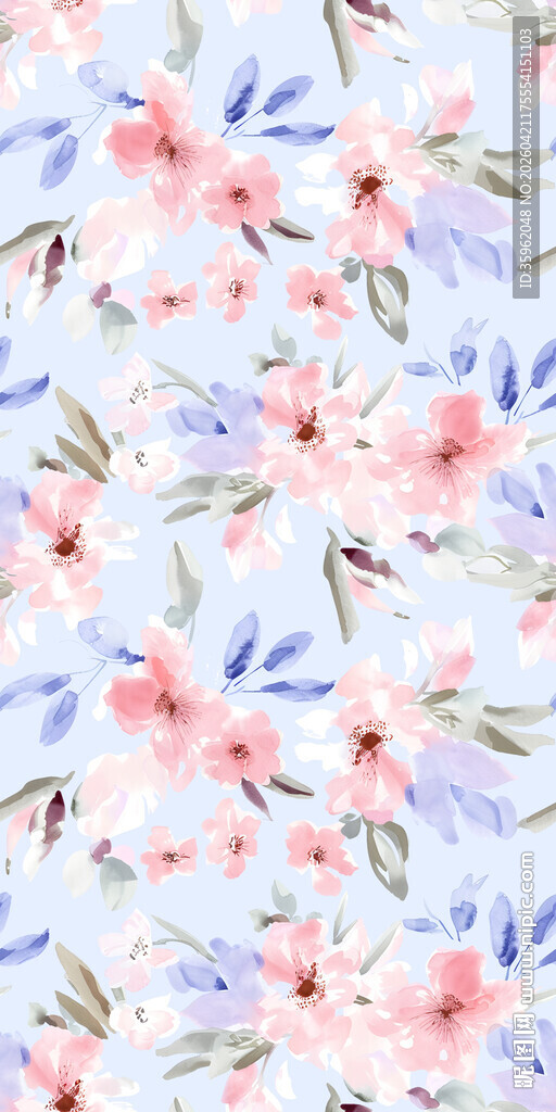 清新花卉图案背景