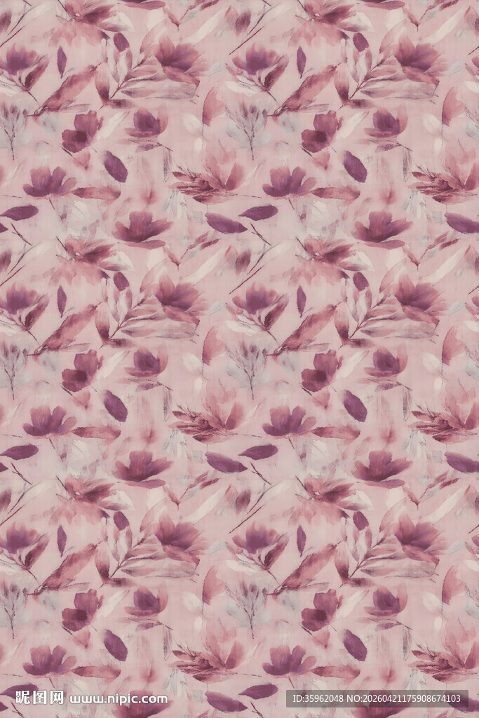 粉色飞鸟图案纹理背景