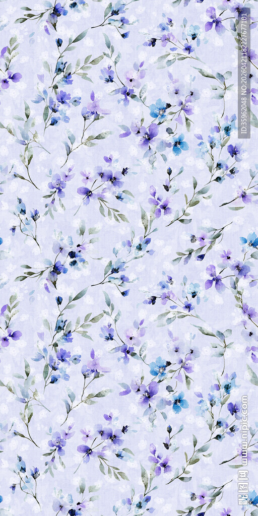 淡紫色花卉图案背景