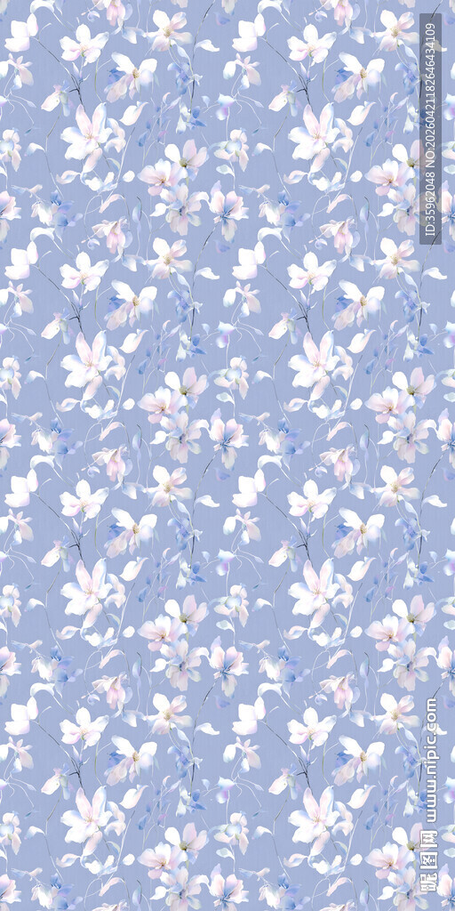 浅蓝色碎花图案背景