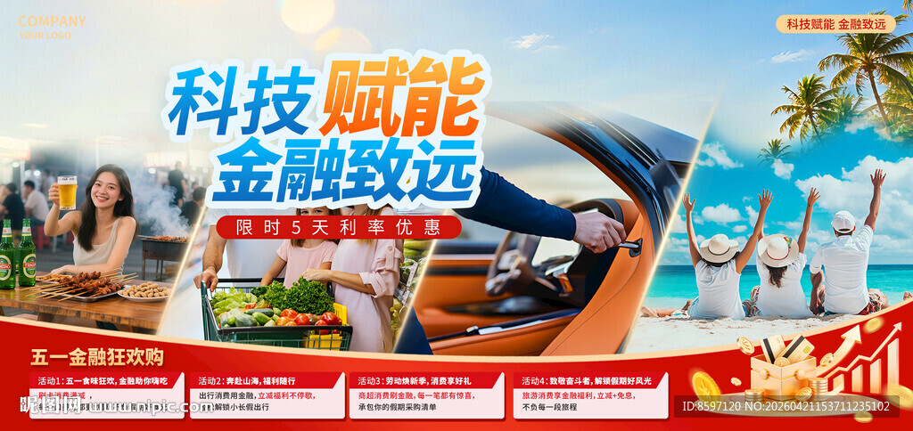 五一科技金融刷卡海报