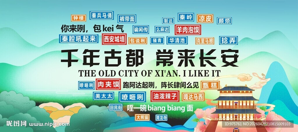 千年古都 锦绣长安展示牌