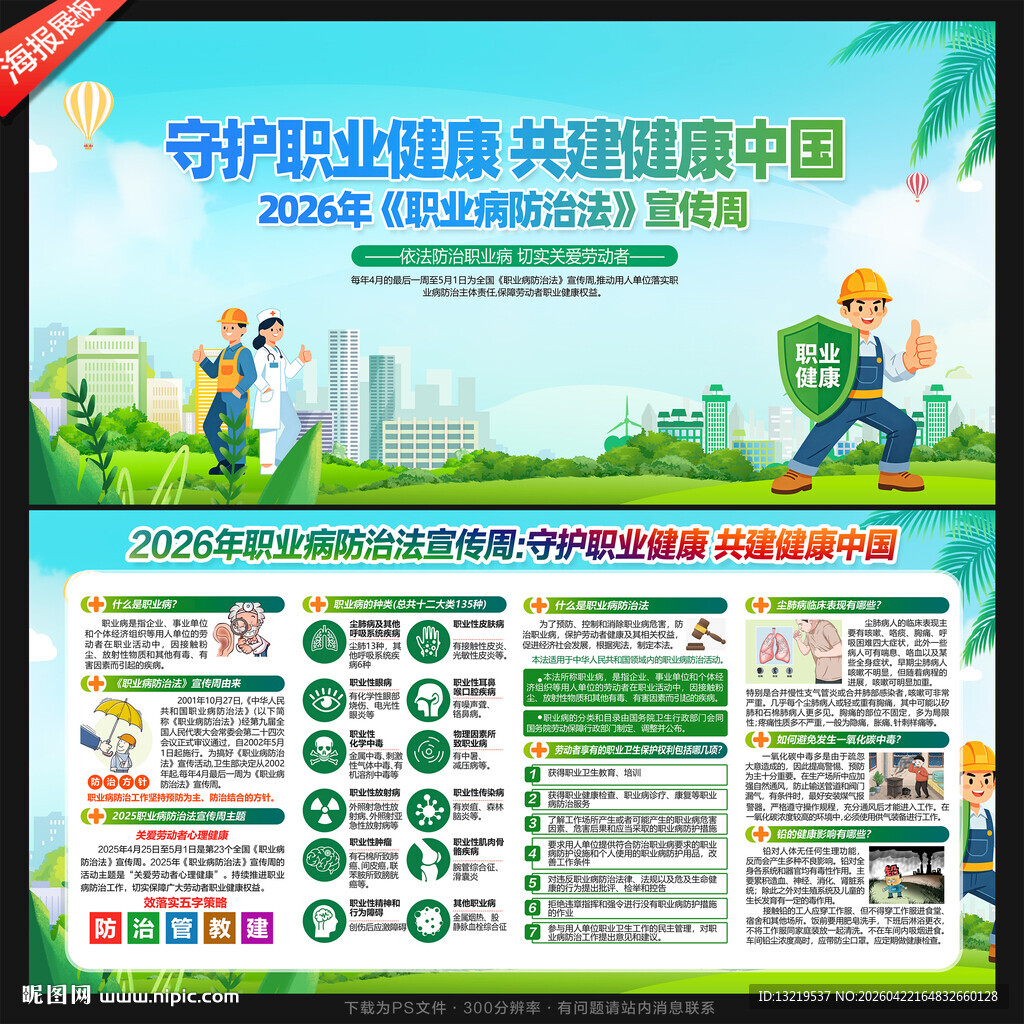 2026职业病防治法宣传周展板