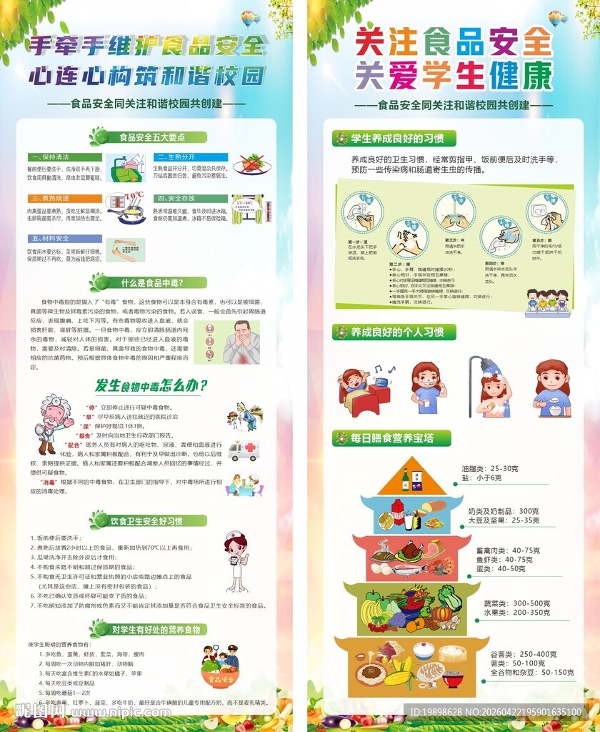 校园食品安全展架