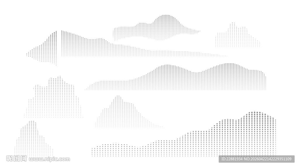 点状简约纹理装饰适量山纹波点