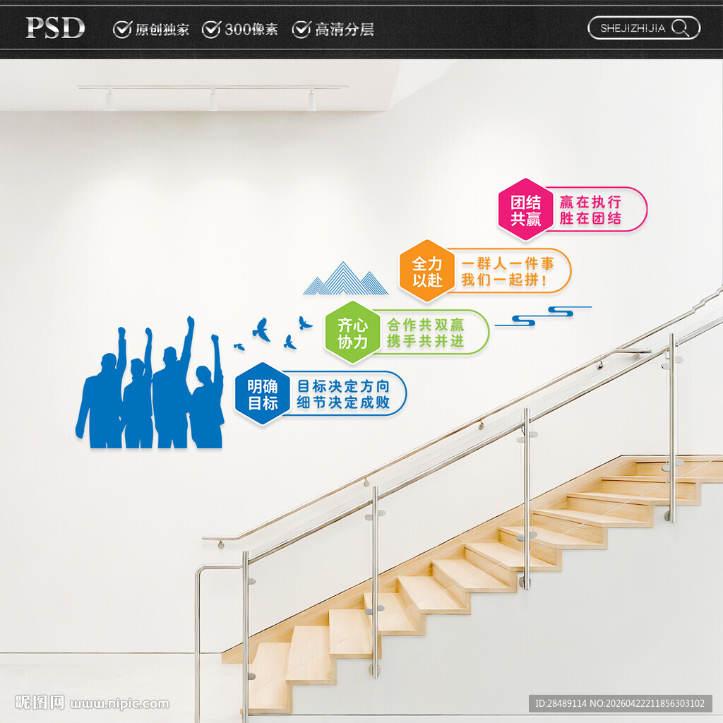 励志楼梯文化墙