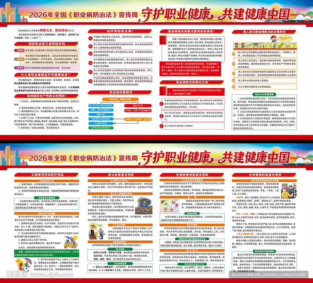 职业病防治宣传展板