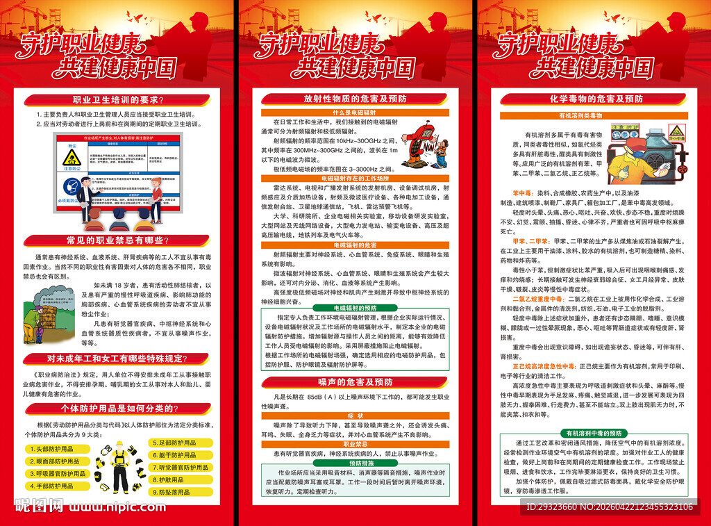 全国职业病防治宣传周展架