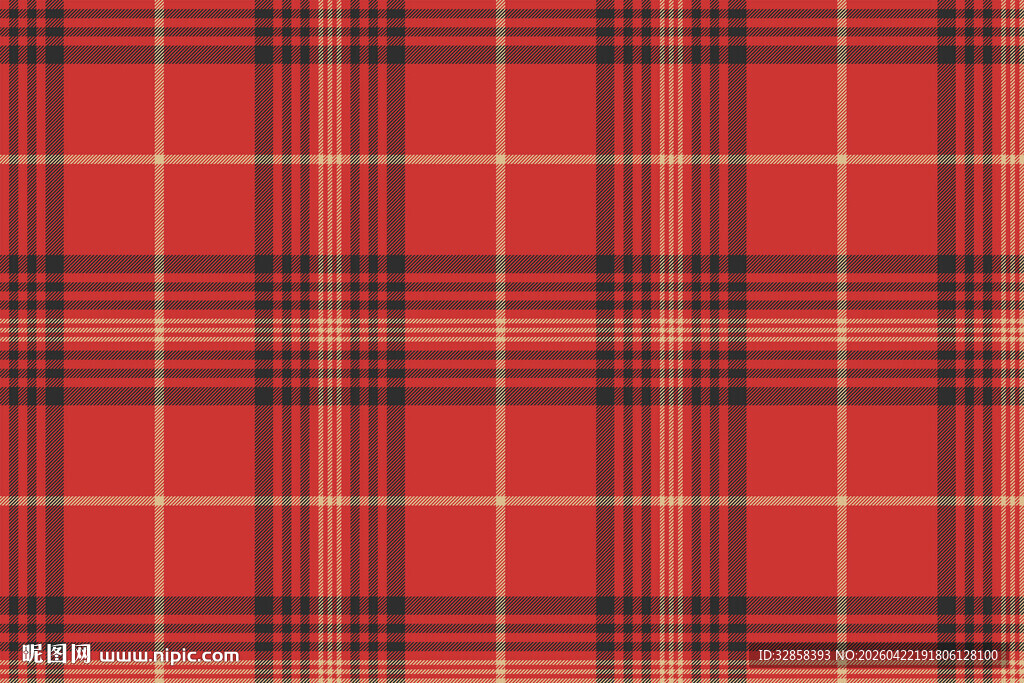 红色格子图案纹理