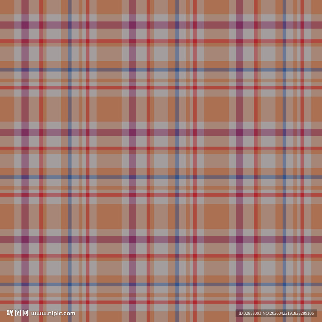 橙色格子图案布料