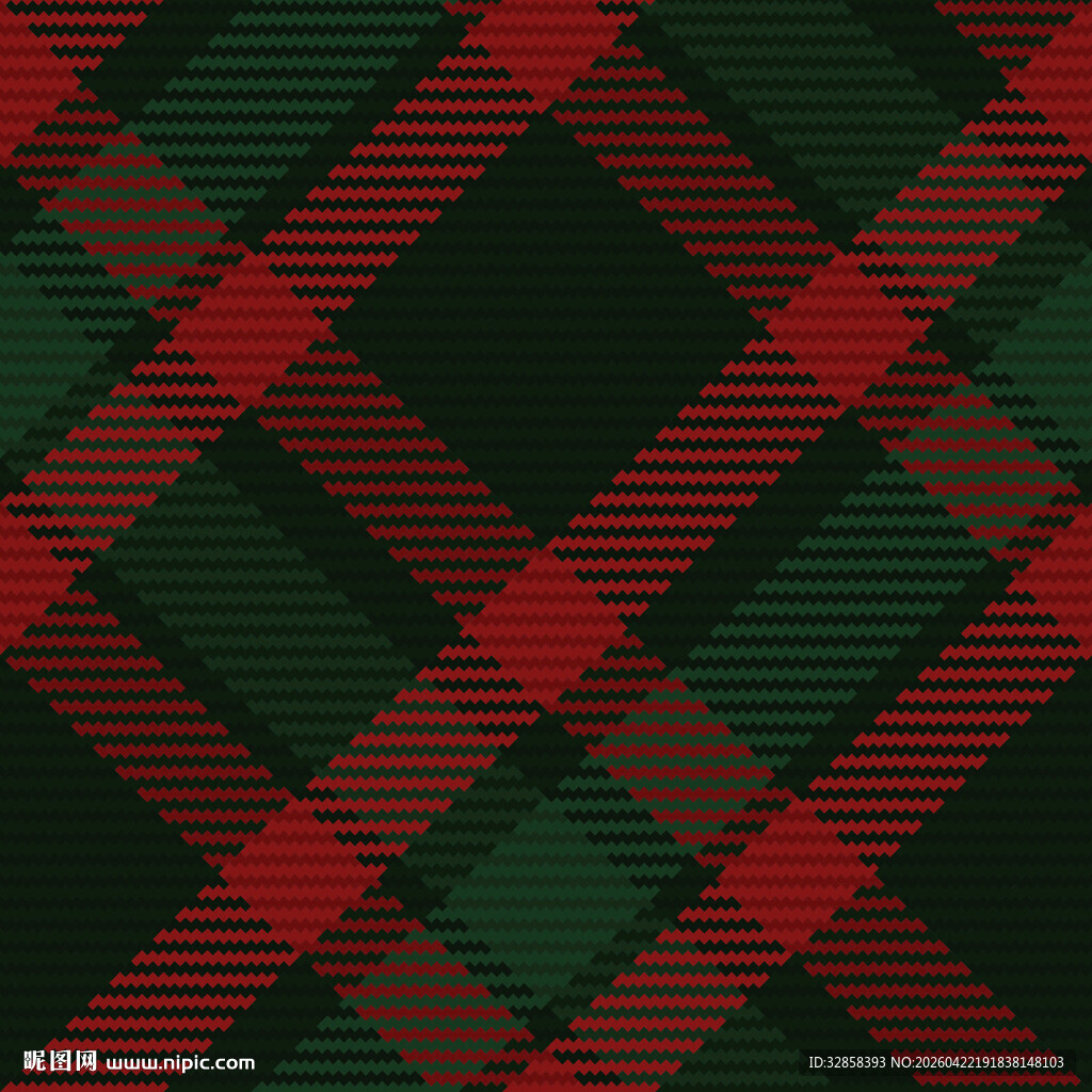 红绿格子图案纹理