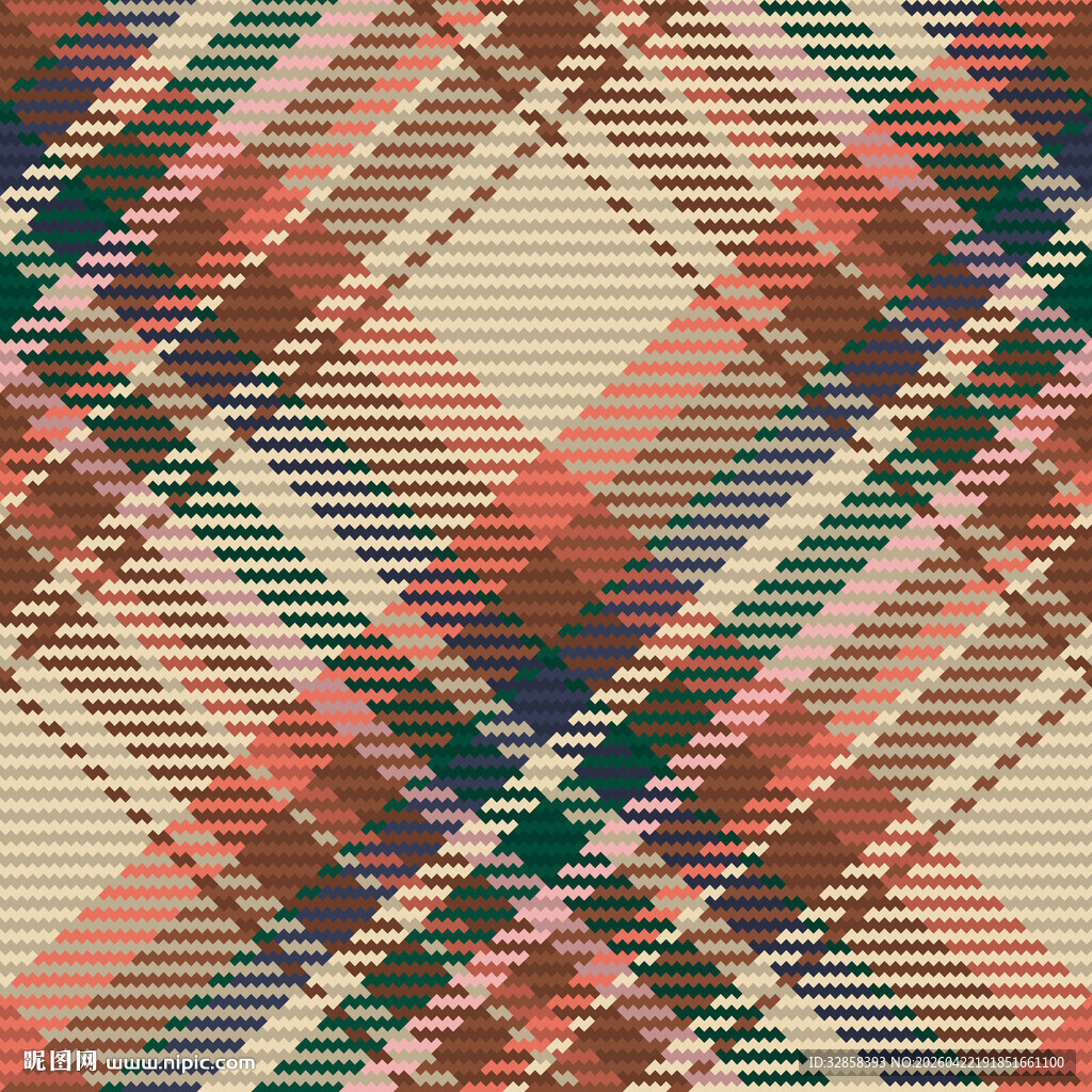 复古格子图案纹理