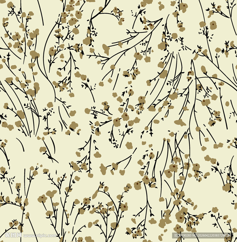 花卉枝叶图案纹理背景图