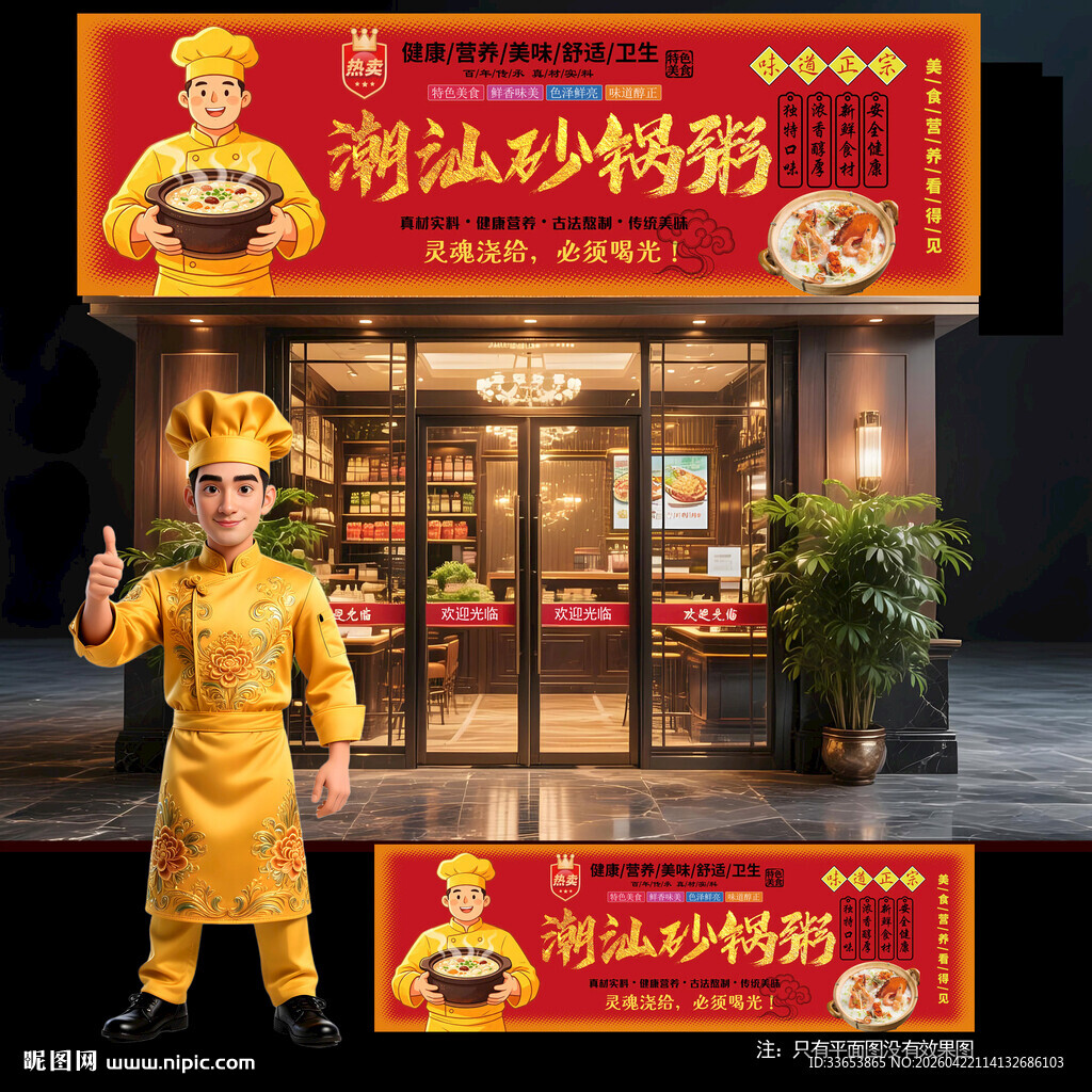 潮汕砂锅粥门头