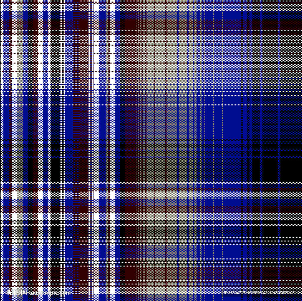 蓝棕相间格子纹理图案