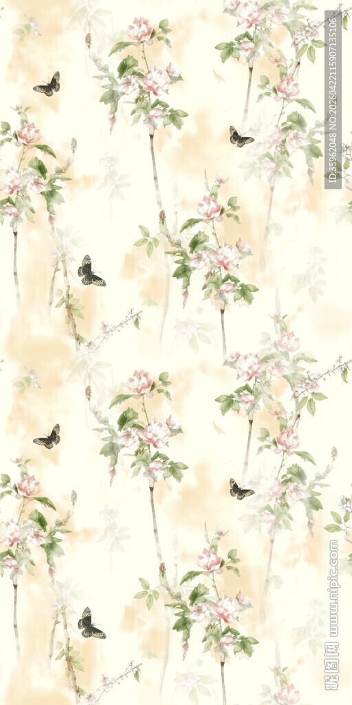 花卉图案背景纹理