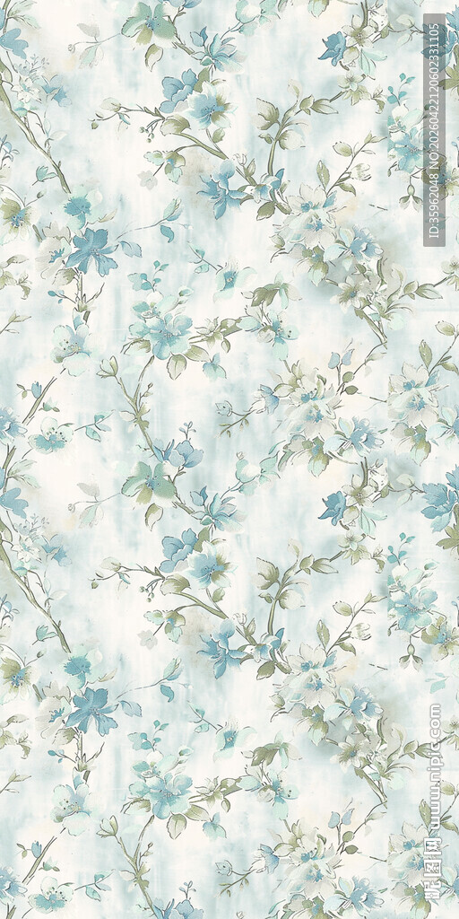 蓝白大理石纹理图案