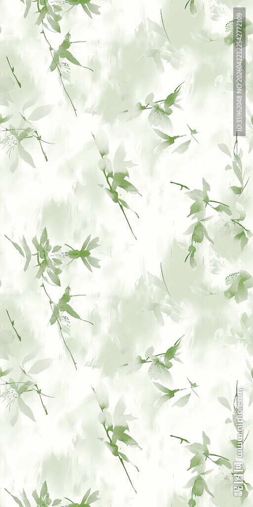 清新水墨风竹叶背景图