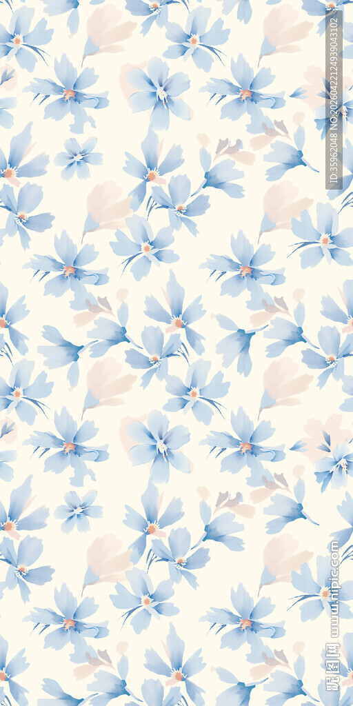 蓝白雪花图案背景纹理