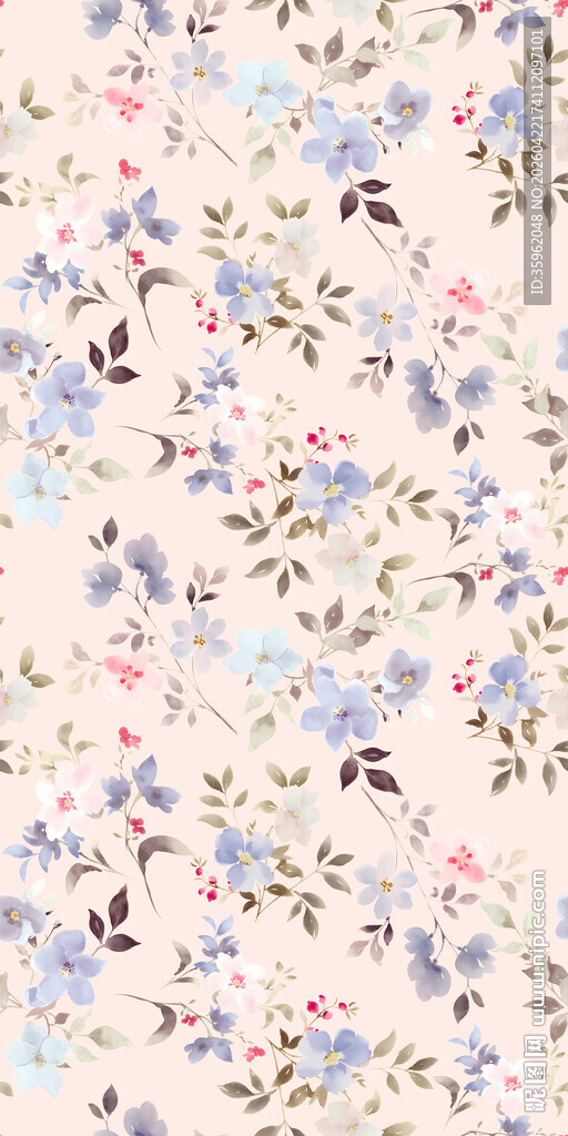 花卉图案布料纹理