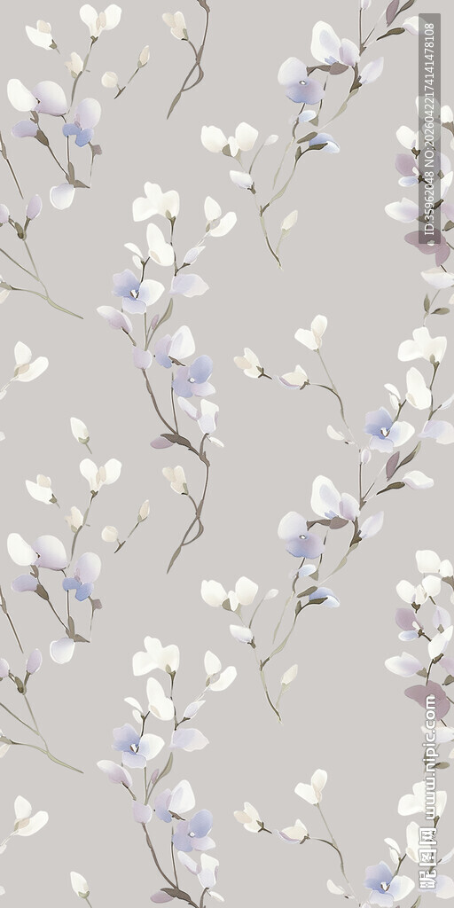 淡雅花卉图案背景纹理