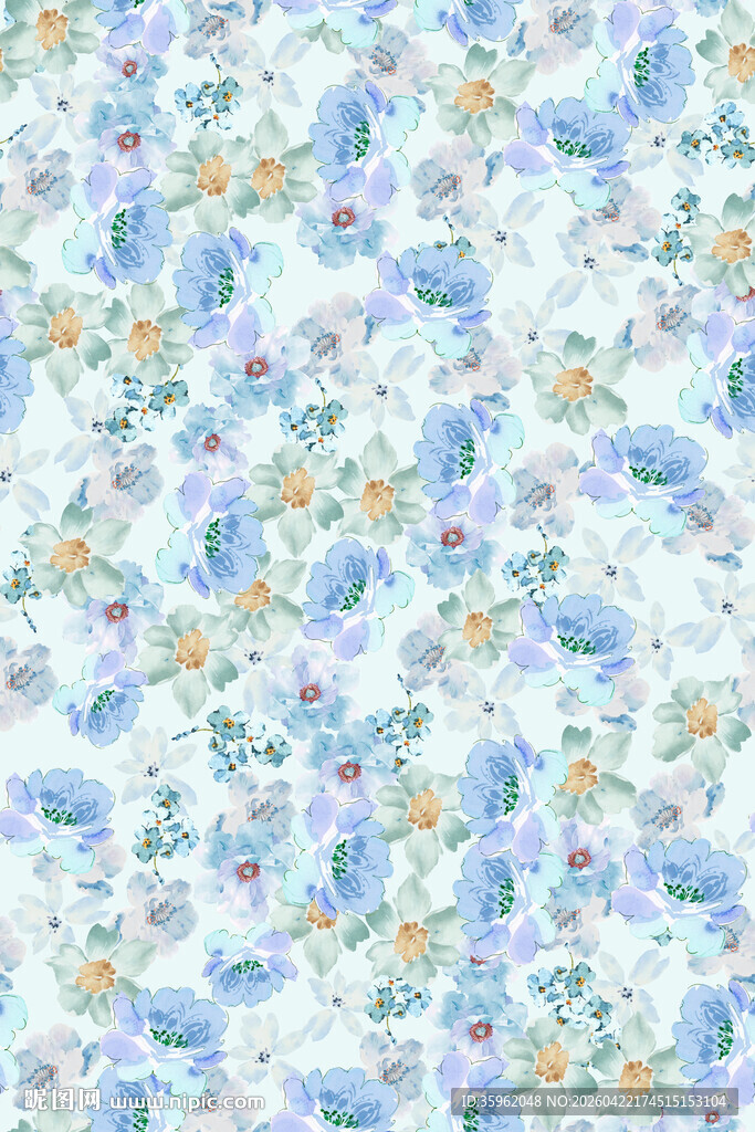 清新碎花图案纹理背景图