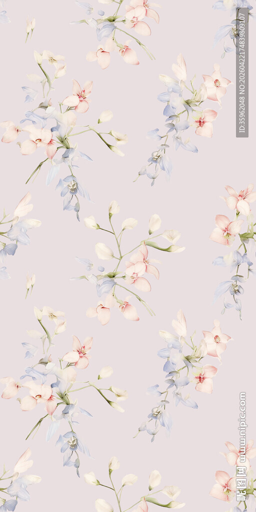 淡雅花卉图案背景