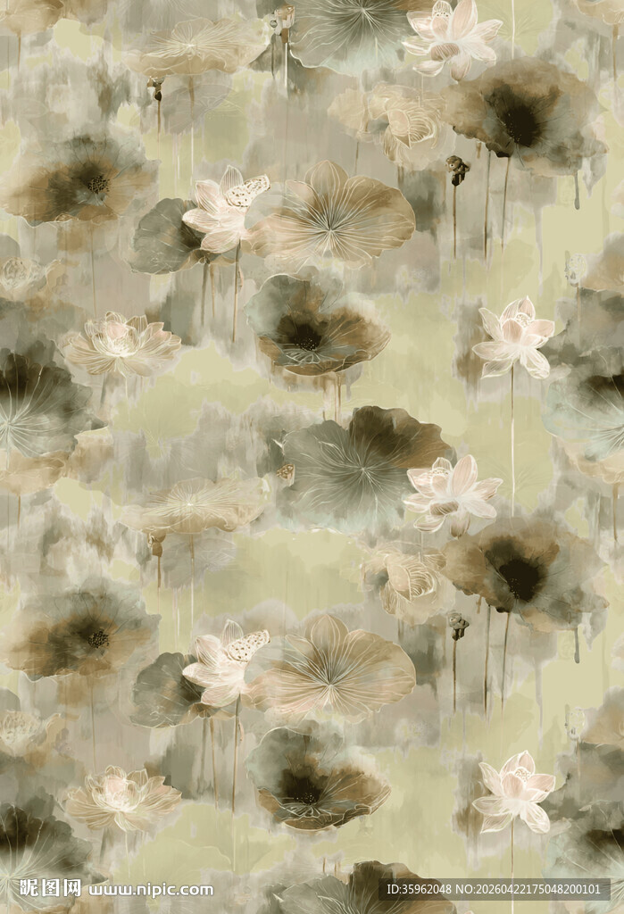 复古风花卉纹理图案