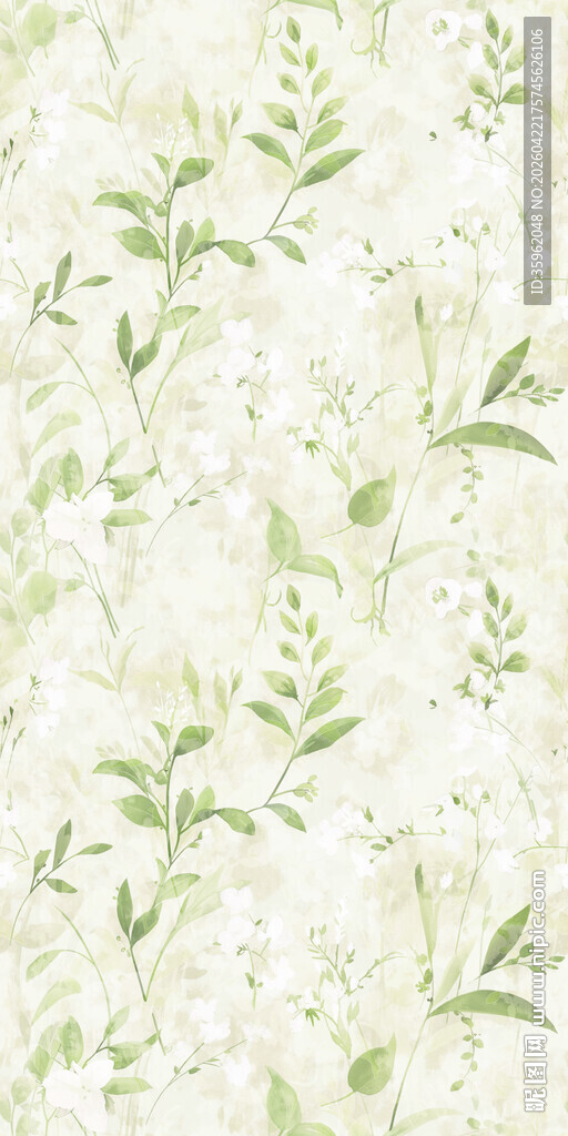 清新绿植纹理背景图