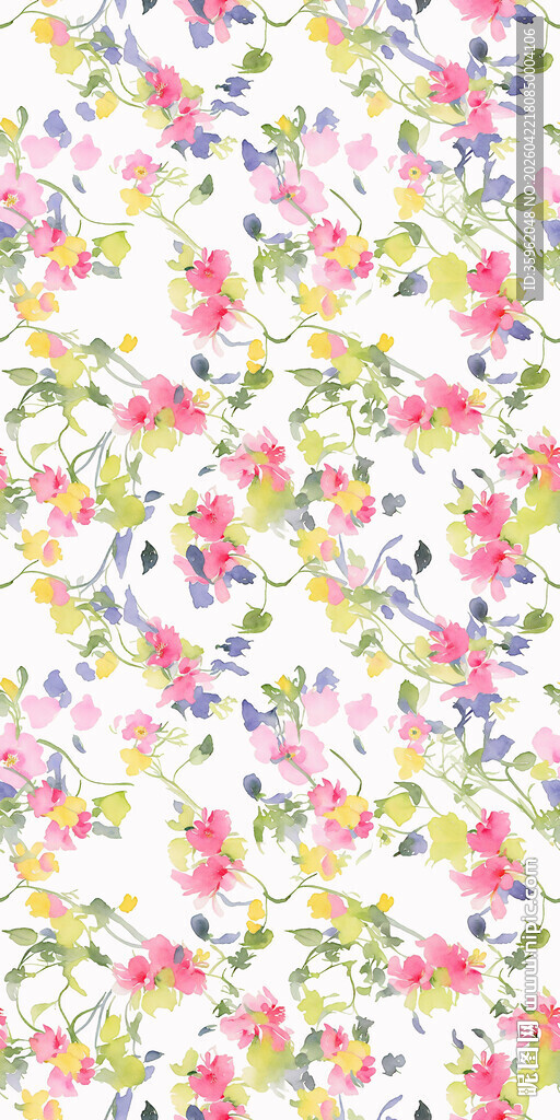 清新花卉图案背景