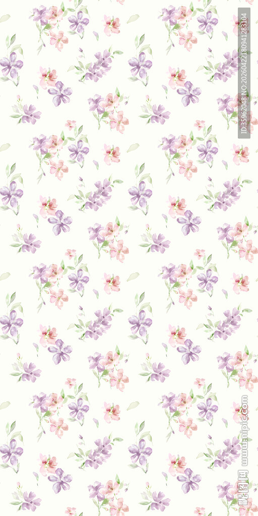 花卉图案背景 清新可爱风