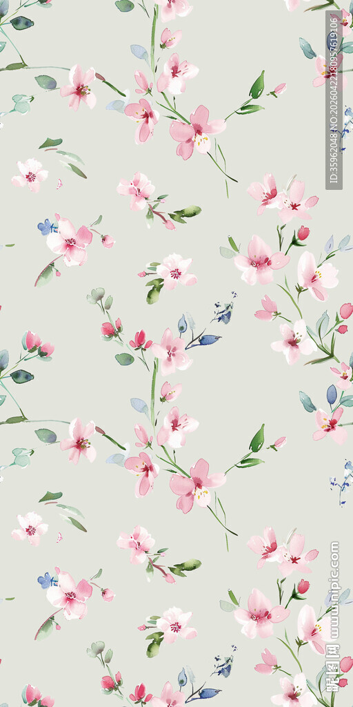 花卉图案的清新背景底色