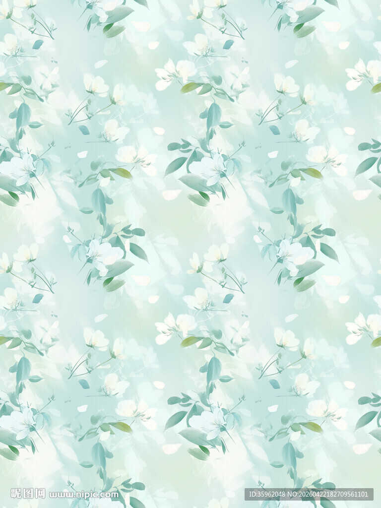 清新花卉纹理图案背景