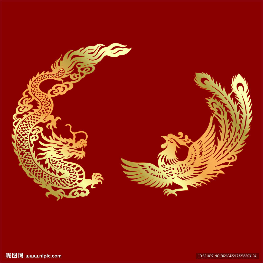 龙凤矢量文件雕刻文件