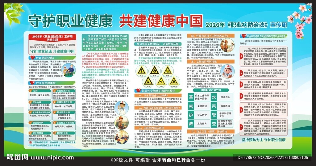 职业病防治法宣传周宣传栏