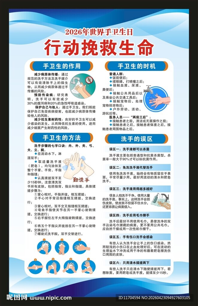 全球洗手日海报
