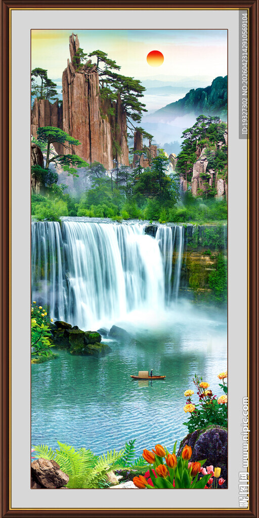 玄关山水风景画