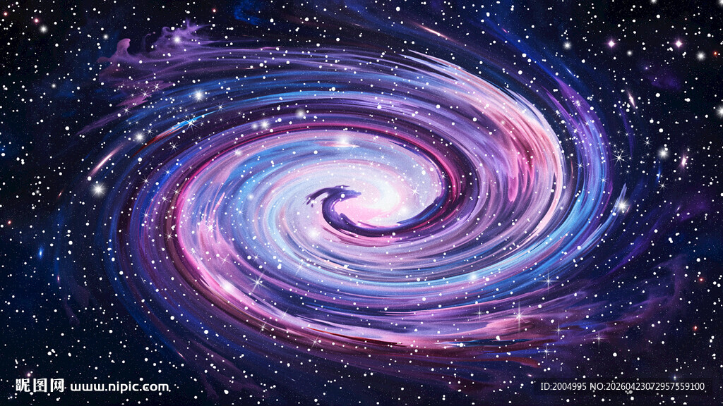 绚丽星空旋涡背景
