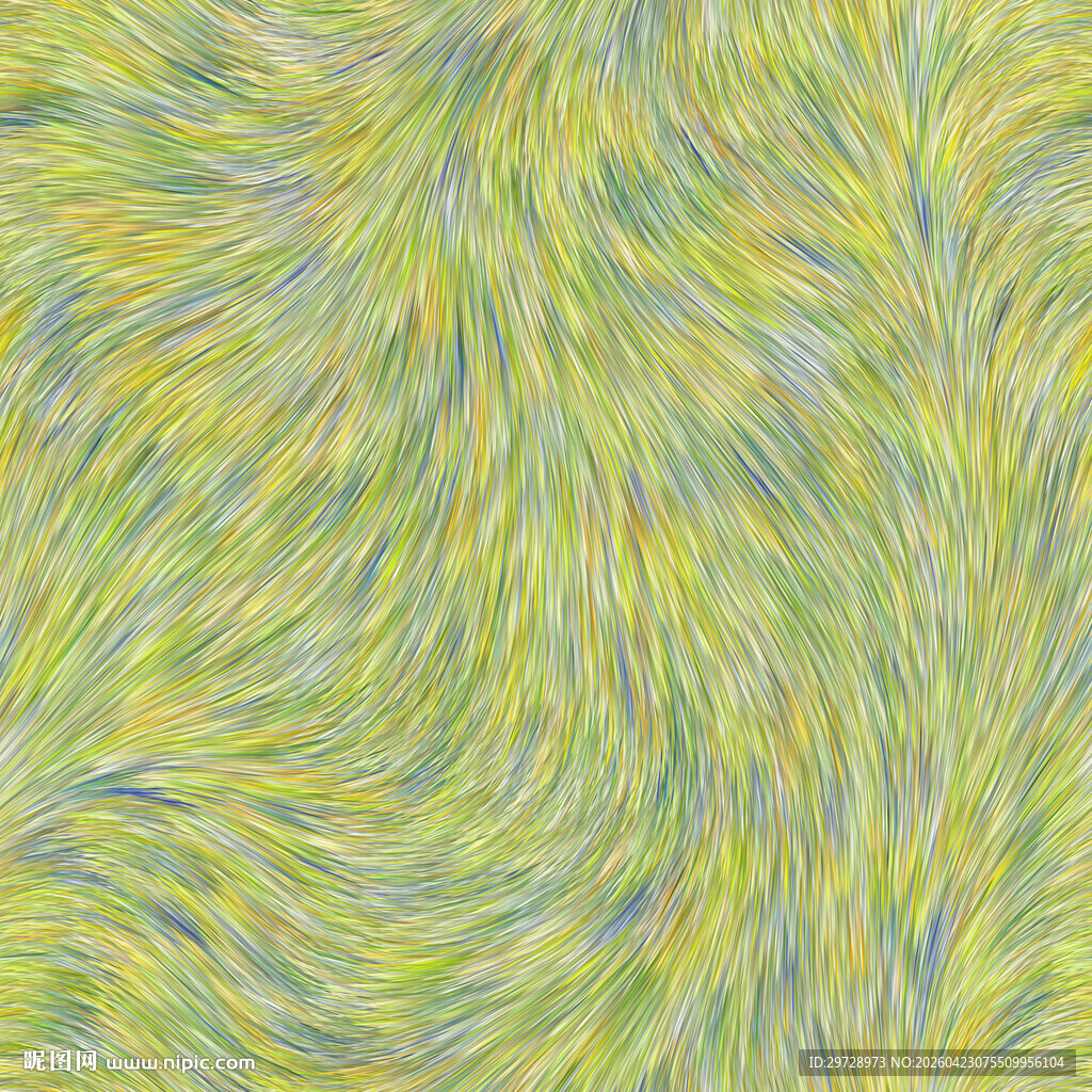 黄绿交织毛绒纹理图案