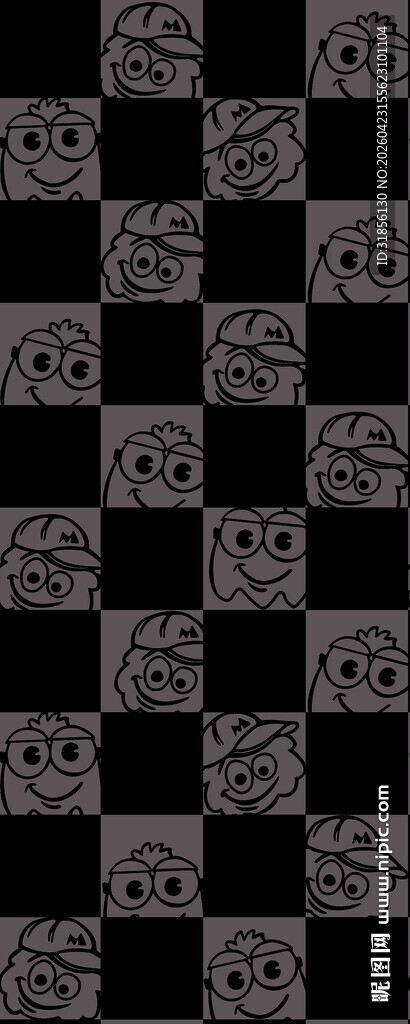 黑色底纹骷髅图案纹理