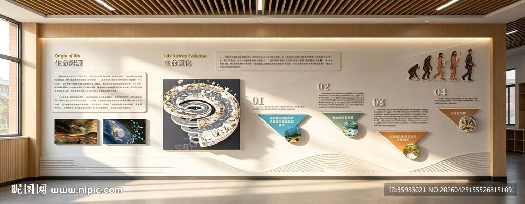 生命起源文化墙