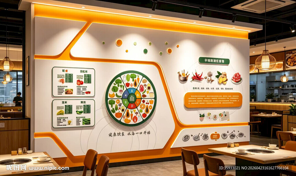 饮食健康文化墙