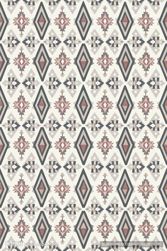 几何菱形花纹图案设计